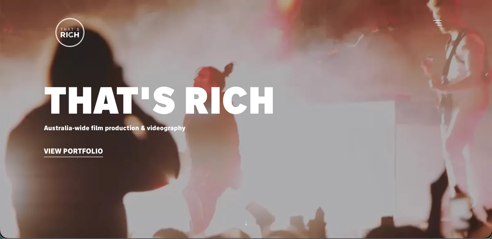 That's Rich — videography website designed by Samuel Meredith